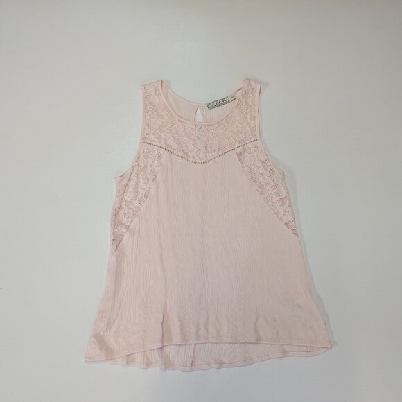 Chloe K Size Small Pink Lacy Tank - Picture 7 of 16